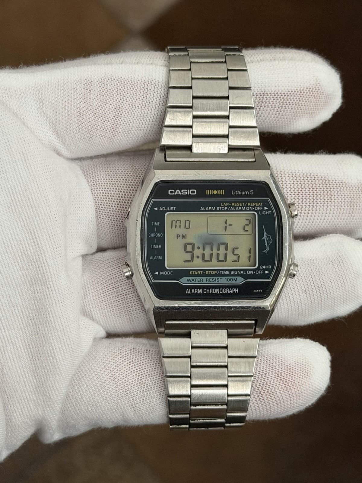 Rare Vintage Casio Marlin H101 Men’s Digital Sports Watch Module 106 JDM 1980s - Image 1