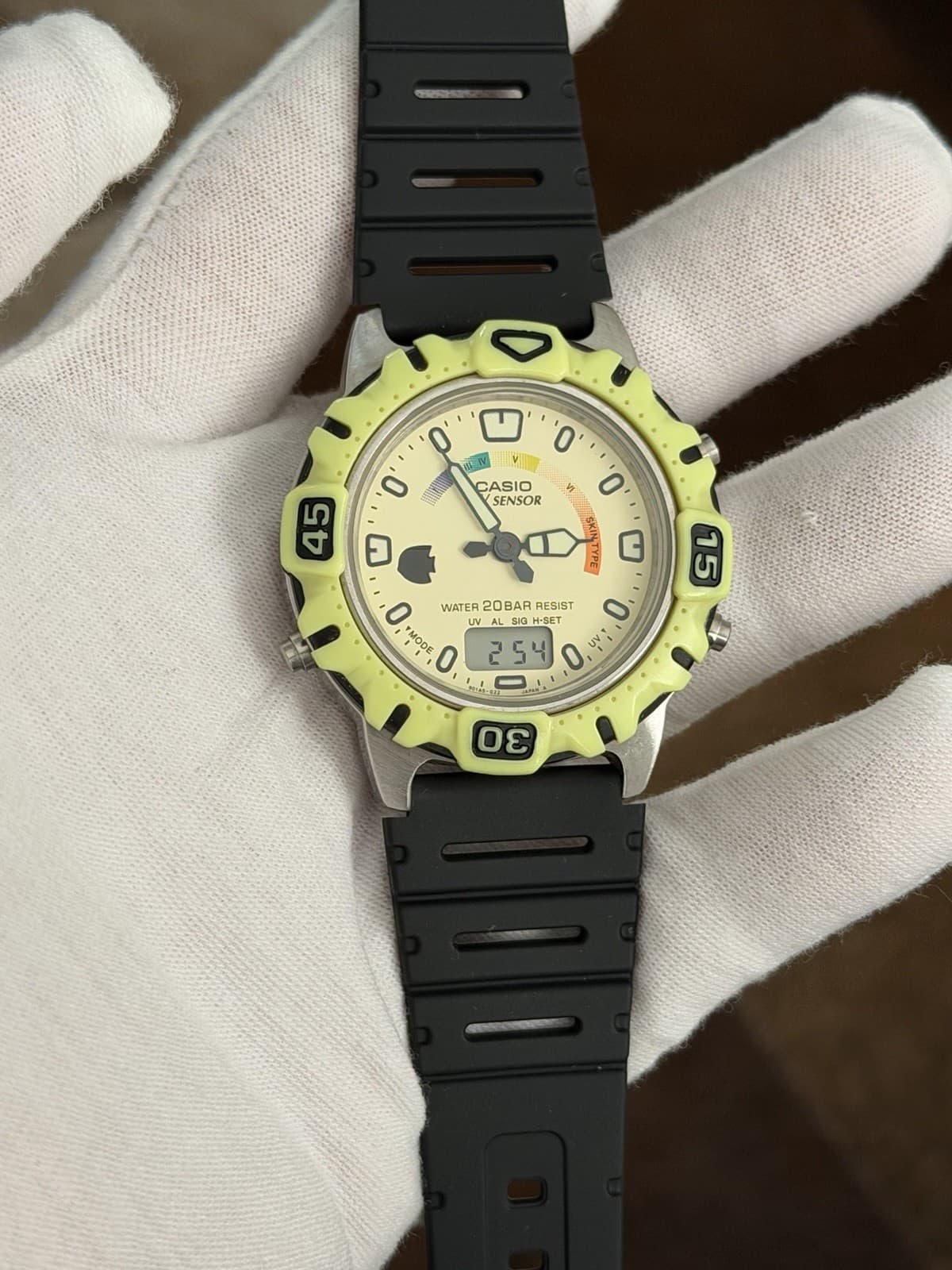 Rare Vintage Casio UV Sensor AD-736 Men’s Ana-Digi Sports Watch JDM 1980s - Image 1