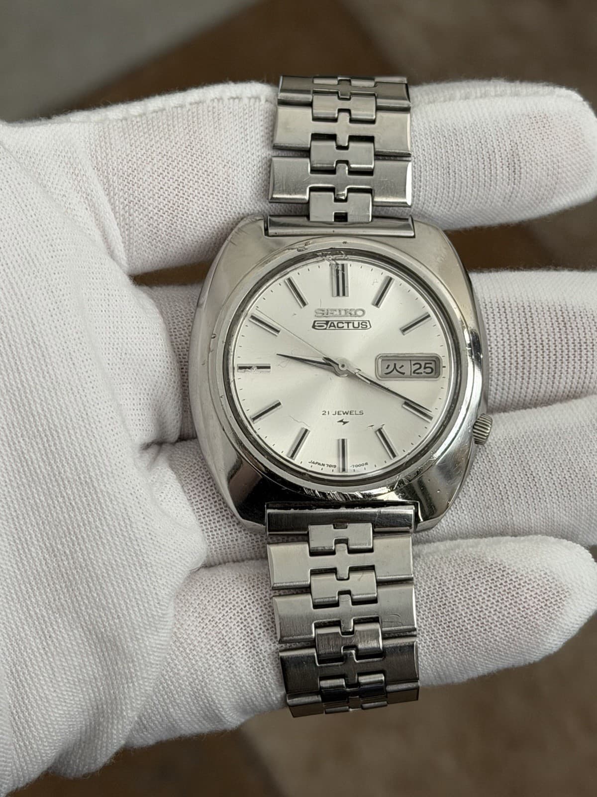 Rare Vintage Seiko 5 Actus 7019-7000 Men’s Automatic Dress Sports Watch JDM 60s - Image 1