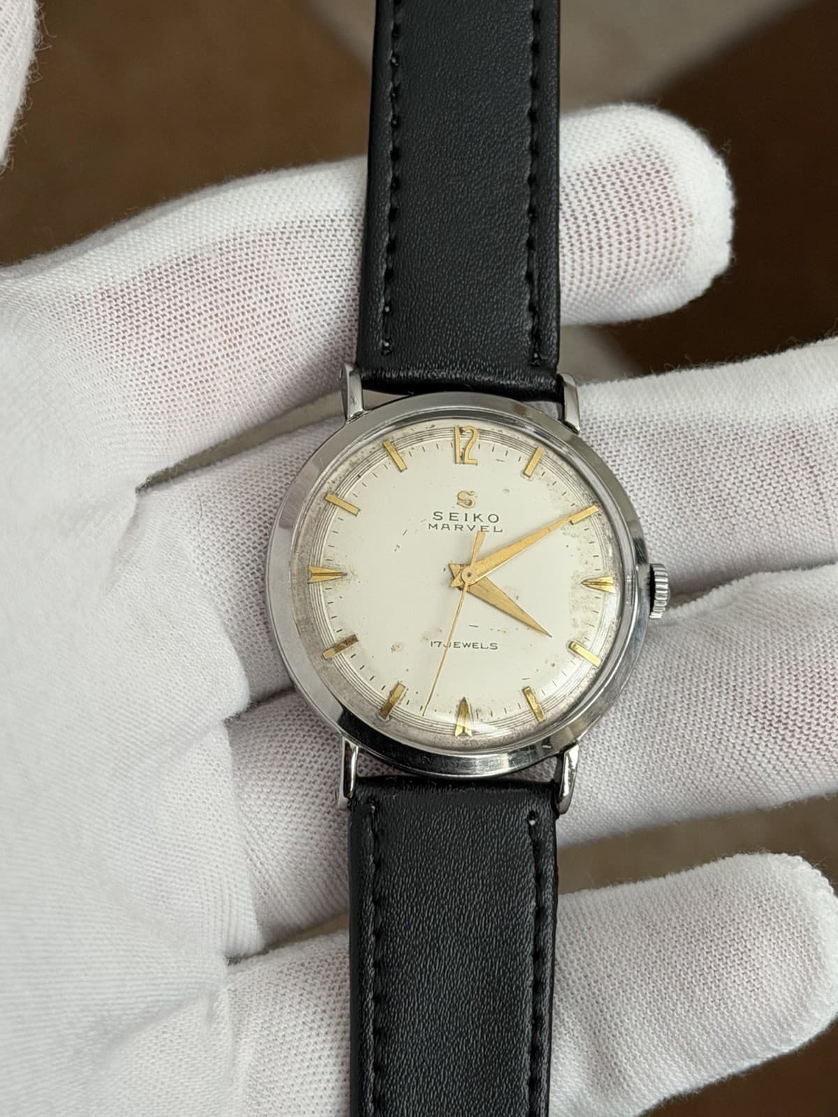 Rare Vintage Seiko Marvel 14024 Seikosha 17J Men’s Classic Dress Watch JDM 1950s - Image 1