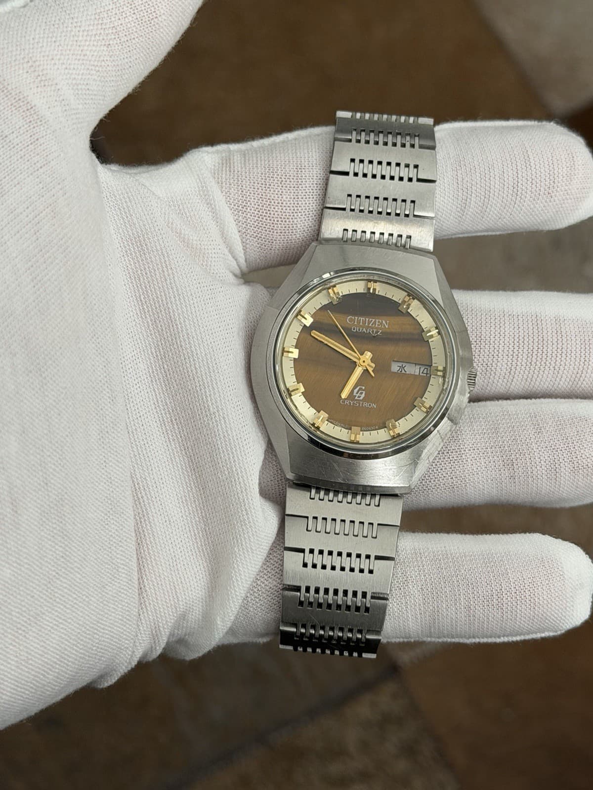 Rare Vintage Citizen Quartz Crystron 8620-860128 Men’s Dress Sport Watch JDM 70s