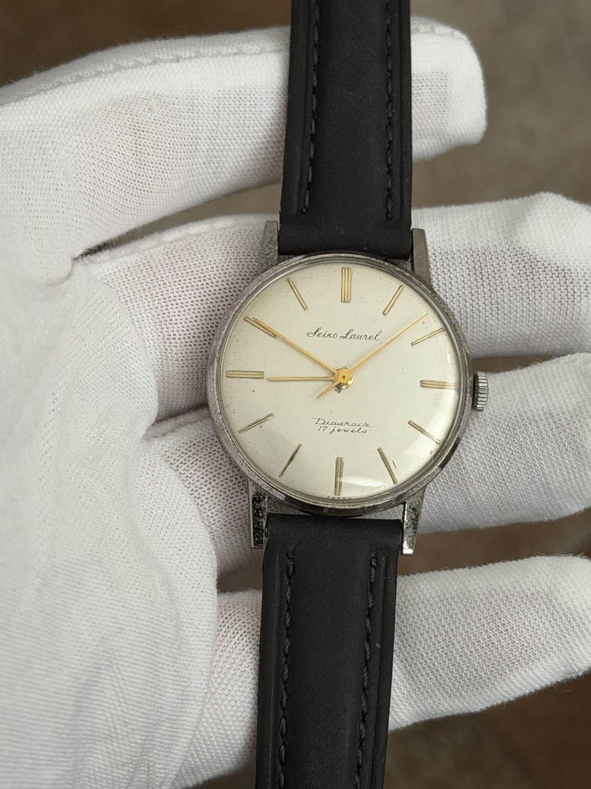 Rare Vintage Seiko Laurel 13651 Seikosha 17J Men’s Classic Dress Watch JDM 1950s - Image 1