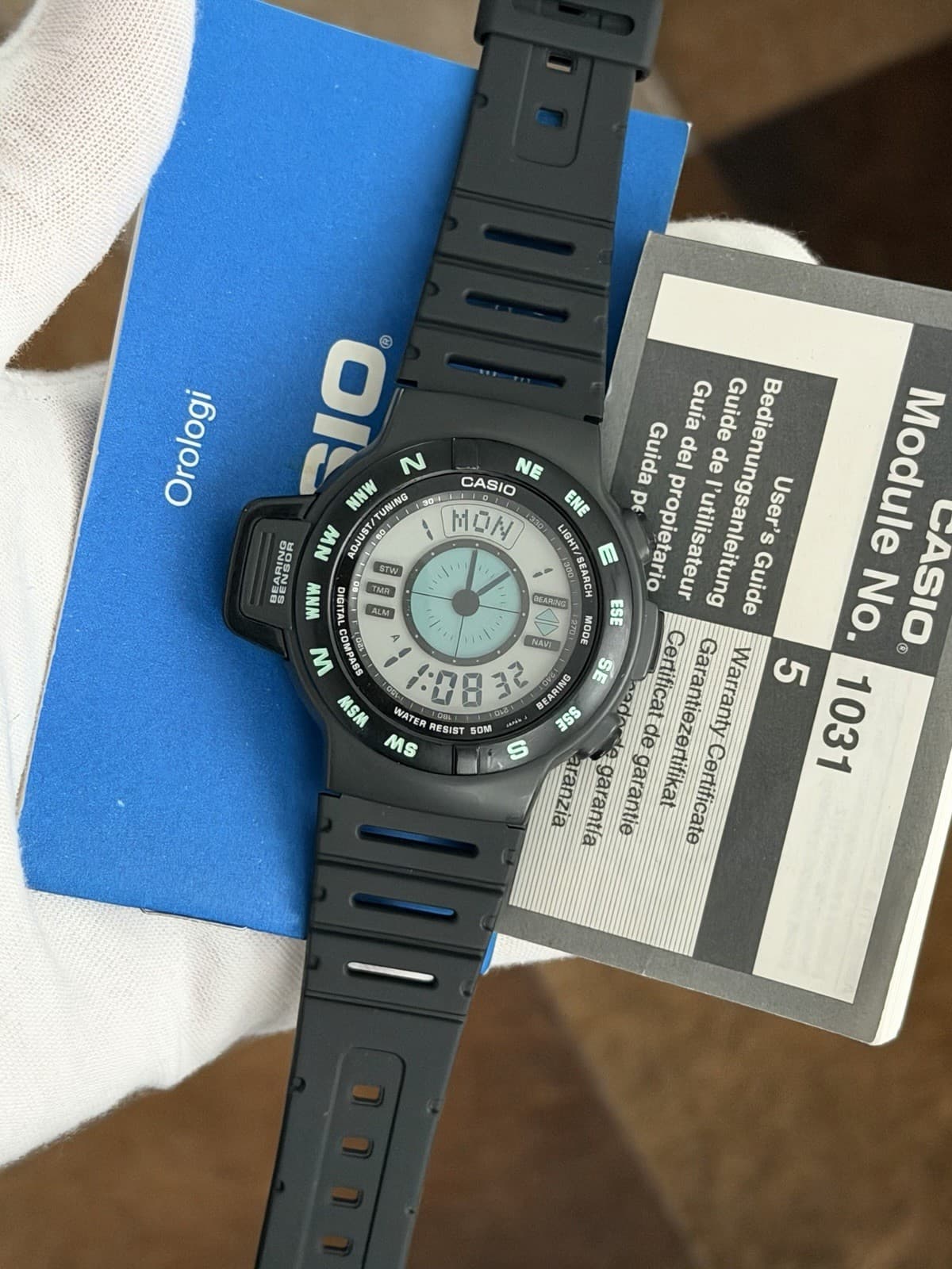 NOS Rare Vintage Casio CPW-100 Men’s Digital Compass Sports Watch JDM 1990s - Image 1