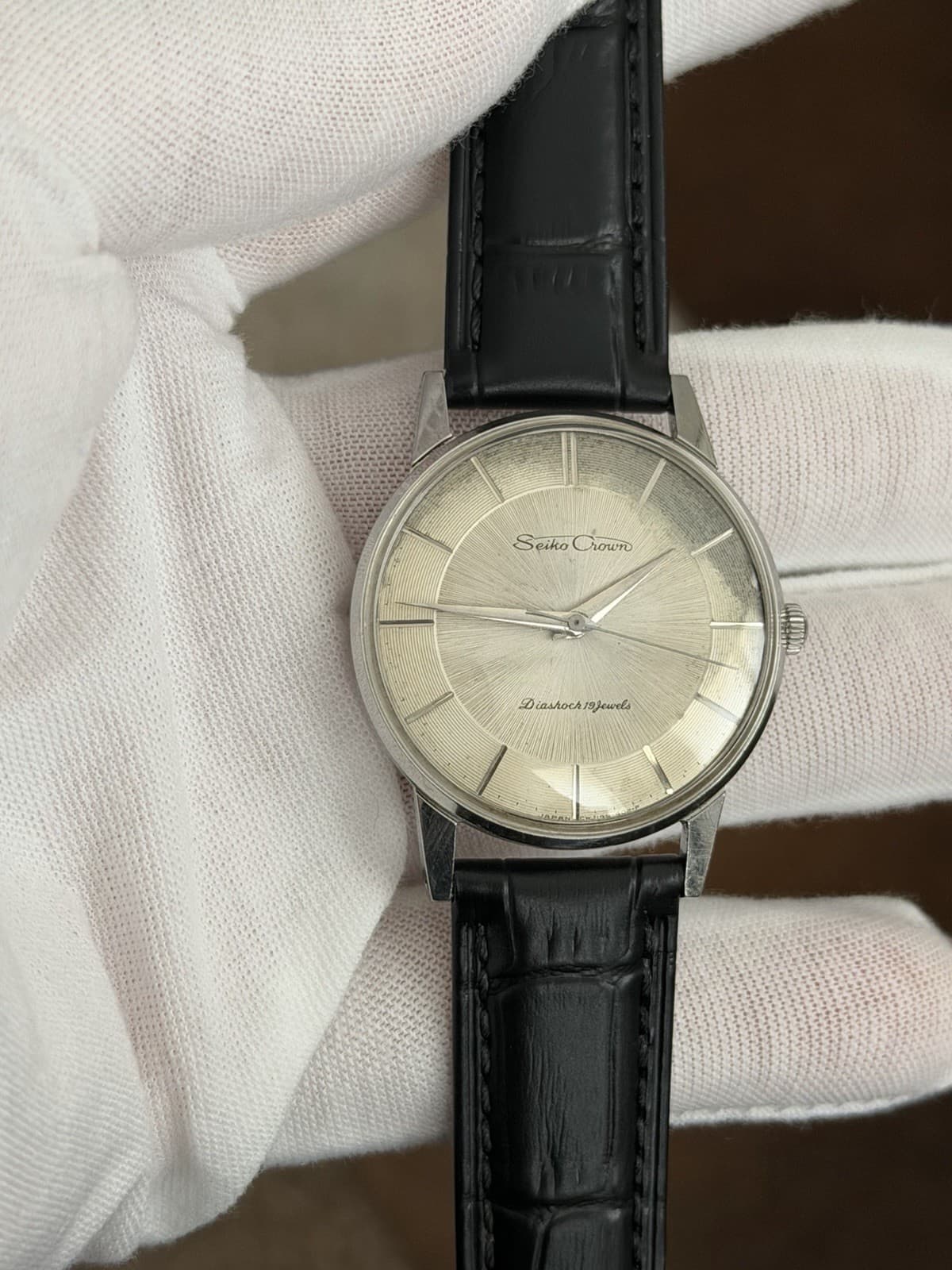 Rare Vintage Seiko Crown J14096 Men’s 19J Manual Classic Dress Watch JDM 1960s - Image 1