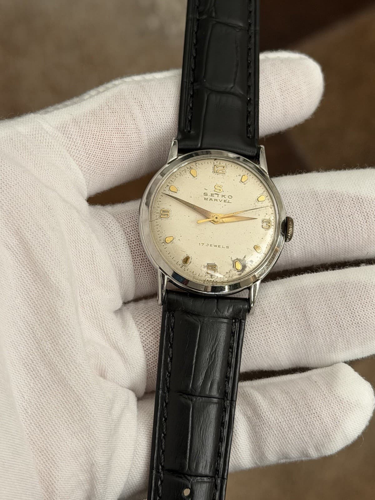 Rare Vintage Seiko Marvel 13058 Seikosha 17J Men’s Classic Dress Watch JDM 1950s