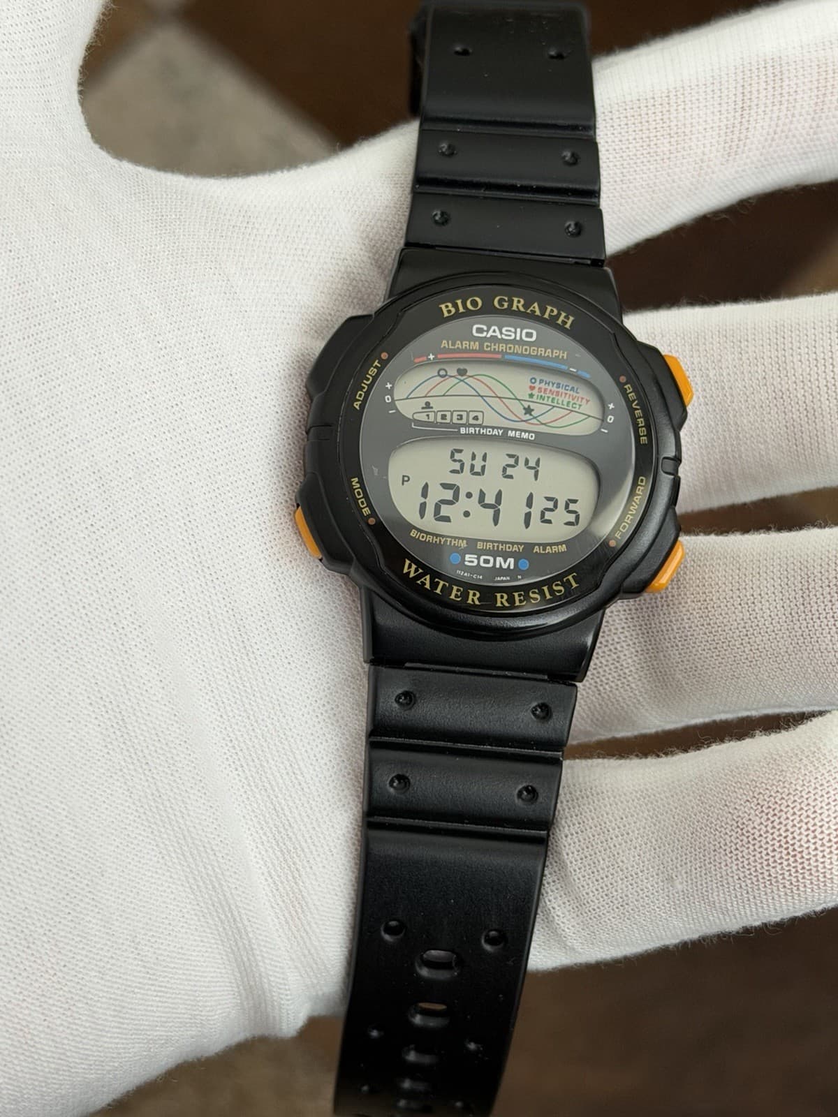 Rare Vintage Casio Bio Graph BH-100W Men’s Digital Sports Watch JDM 1980s - Image 1