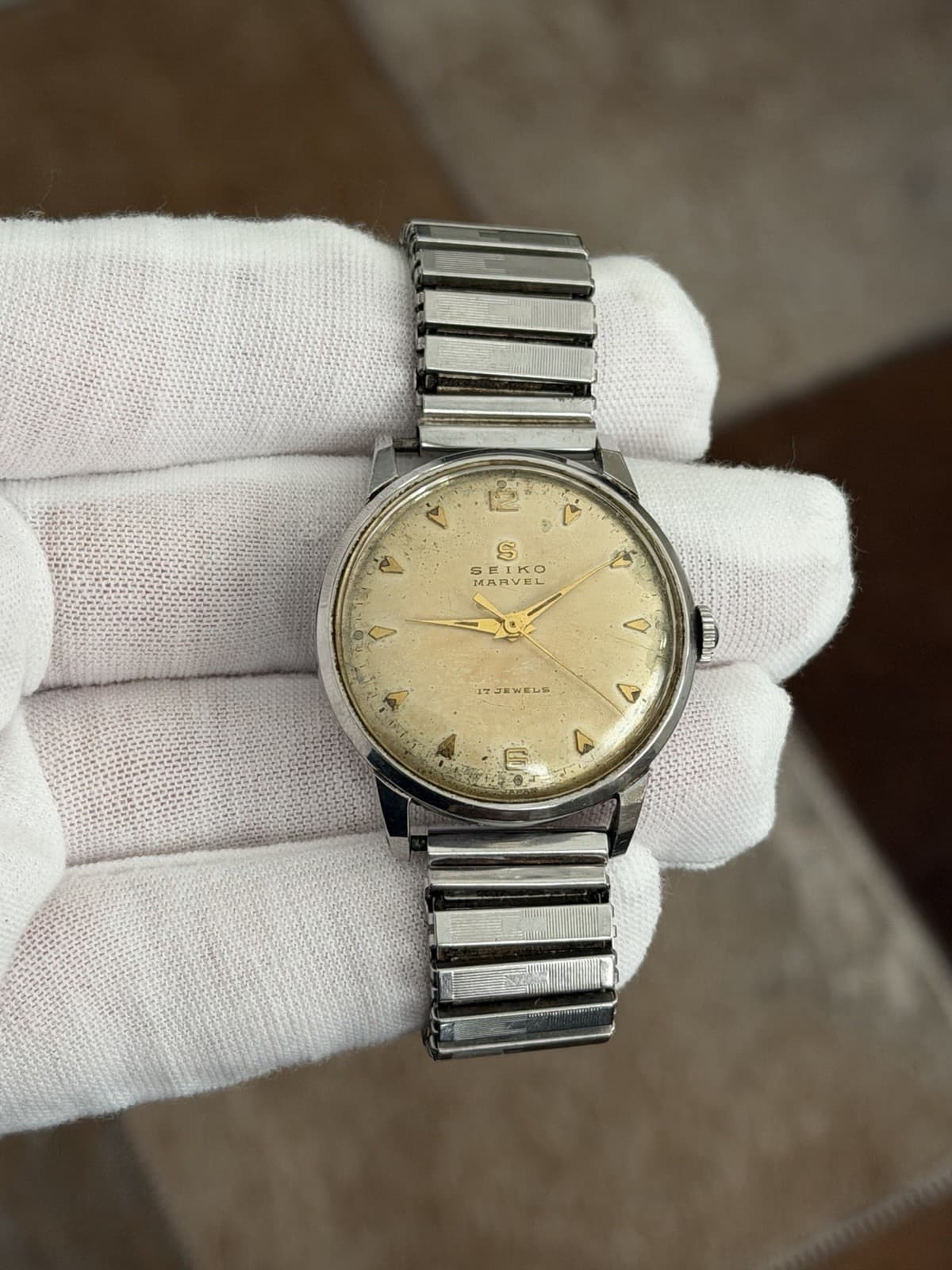 Rare Vintage Seiko Marvel J13000 Seikosha 17J Men’s Classic Dress Watch JDM 50s - Image 1