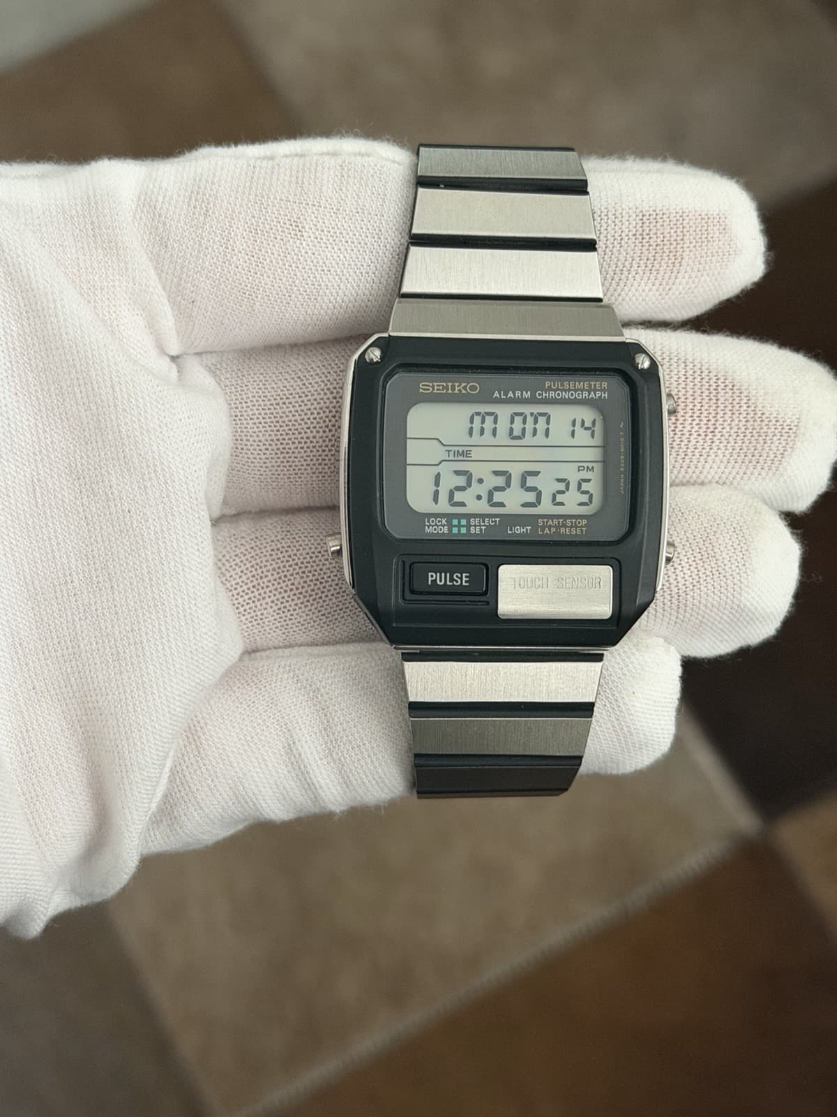 Rare Vintage Seiko Pulsemeter S229-5019 Men’s Digital Sports Watch JDM 1980s - Image 1