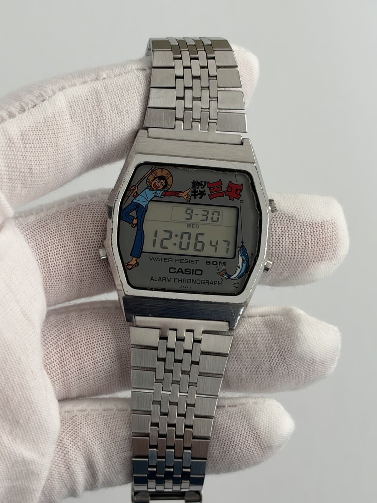 Casio W-30 Sanpei Fisherman Vintage Digital Sports Watch Module 152 JDM 1980s