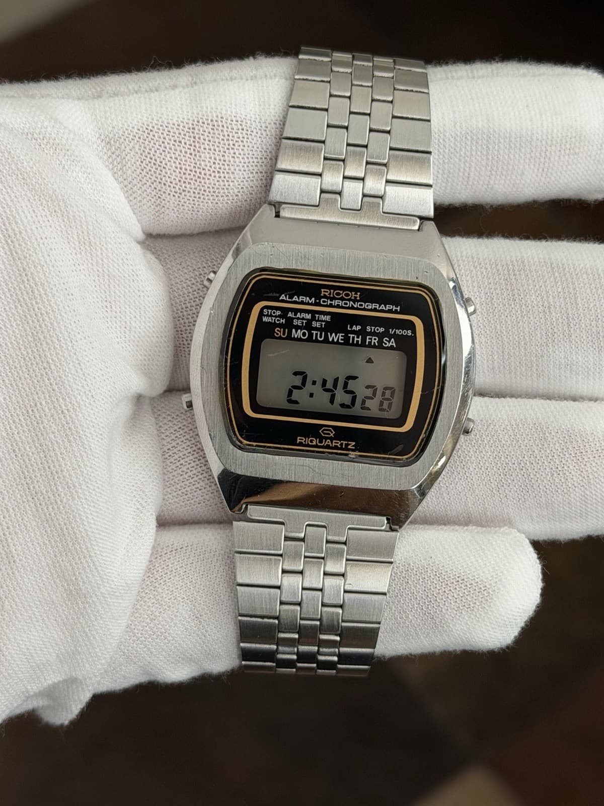 Rare Vintage Ricoh Riquartz Men’s Digital Alarm Chronograph Sports Watch JDM 70s