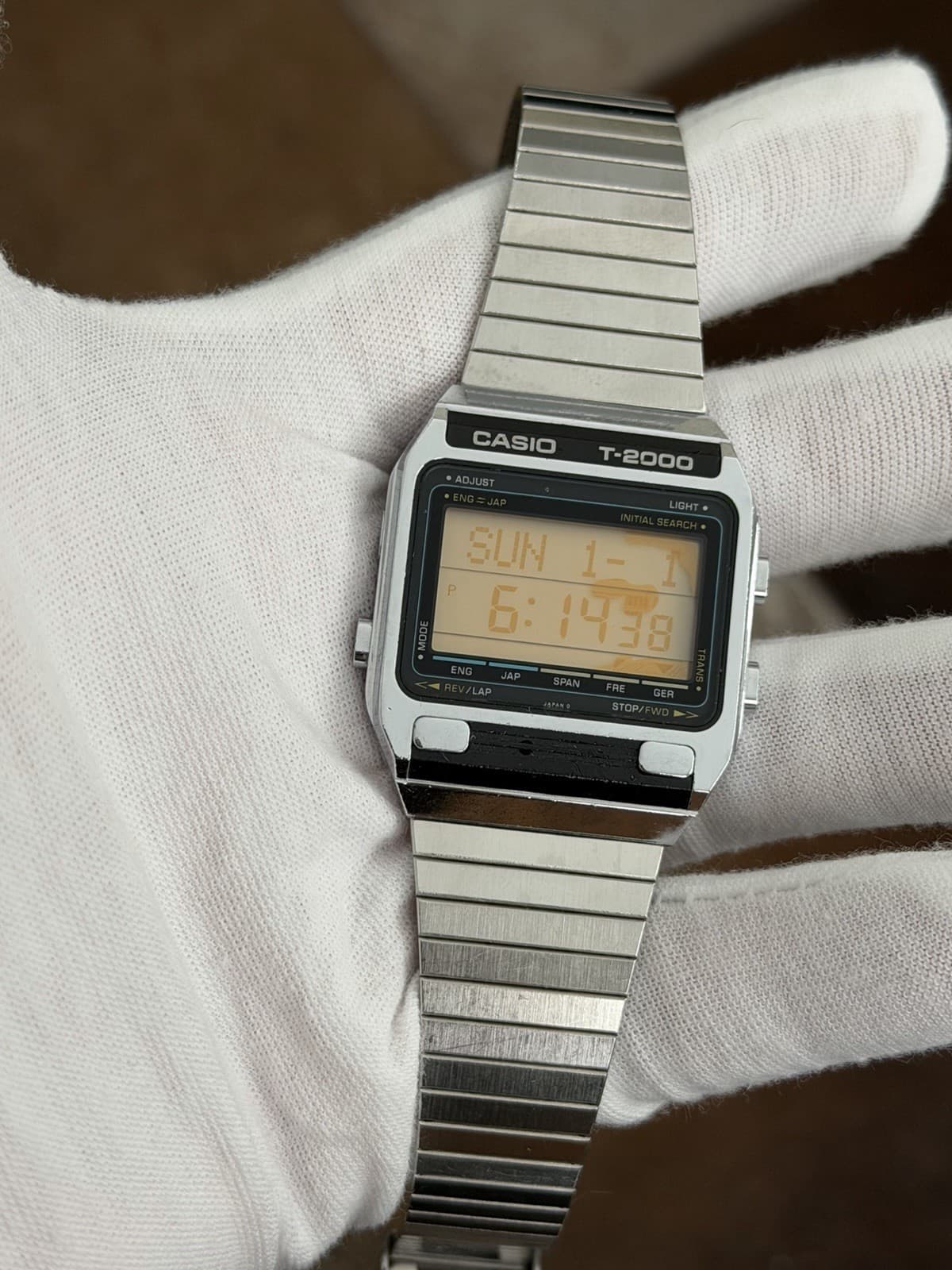 Rare Vintage Casio T-2000 Men’s Digital Dictionary Watch Module 219 JDM 1980s - Image 1