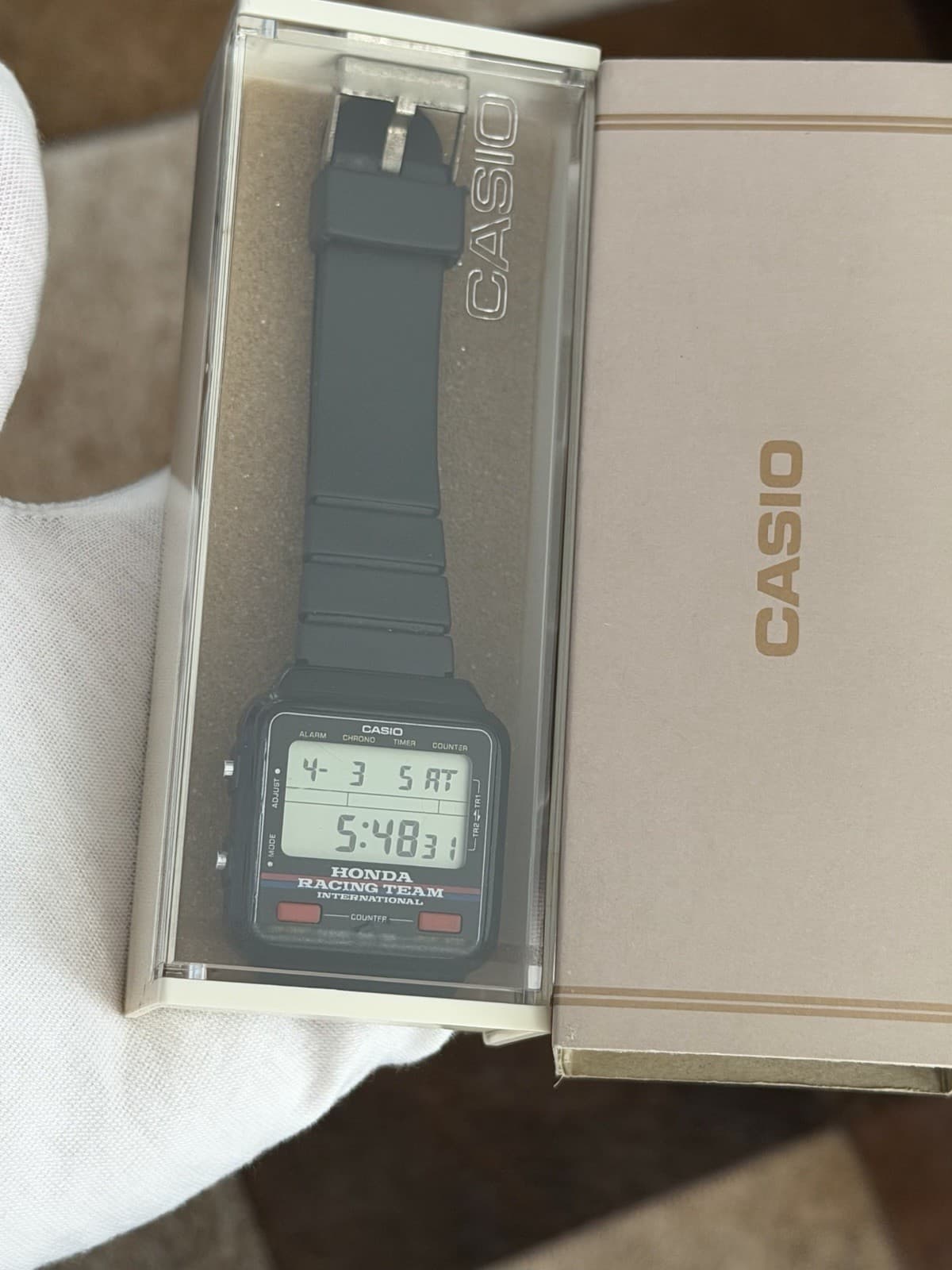 Rare Vintage Casio Honda Racing Team F-90 Men’s Digital Sports Watch JDM 1980s - Image 1