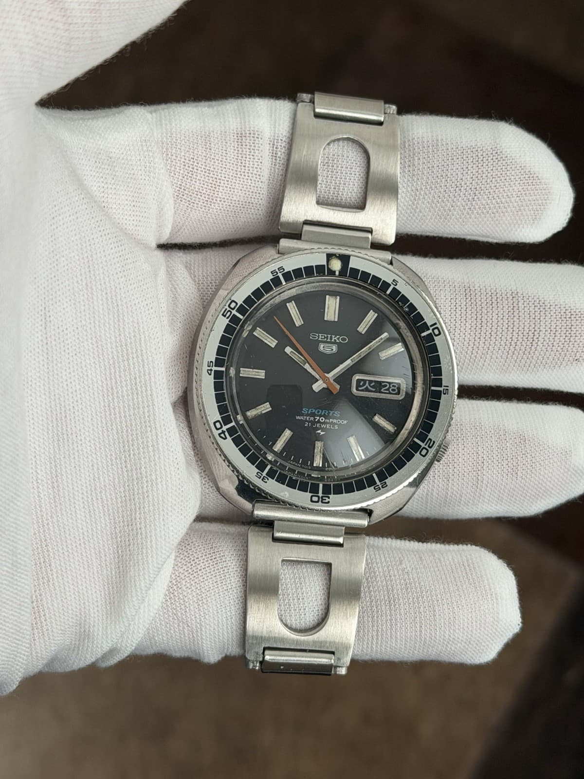 Rare Vintage Seiko 5 Sports 7019-8030 Men’s Automatic Dress Sports Watch JDM 70s