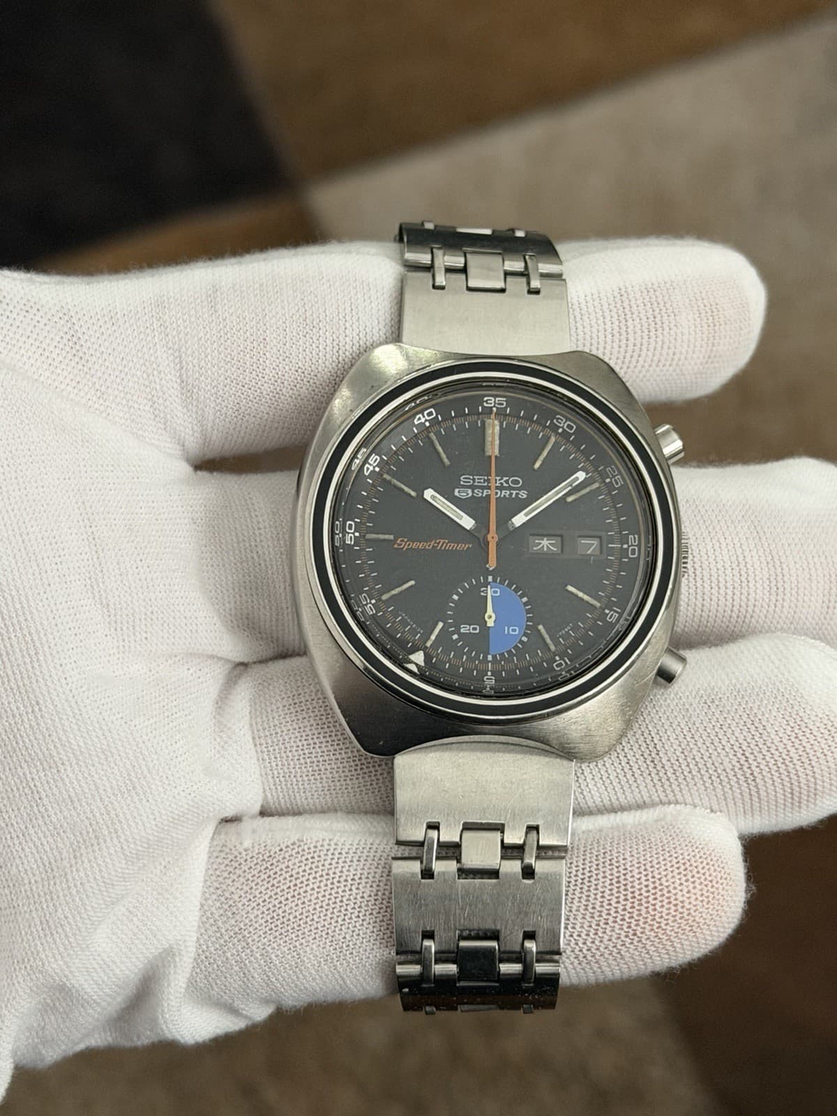Rare Vintage Seiko 5 Sports Speedtimer 6139-7020 Men’s Chronograph Watch JDM 70s - Image 1