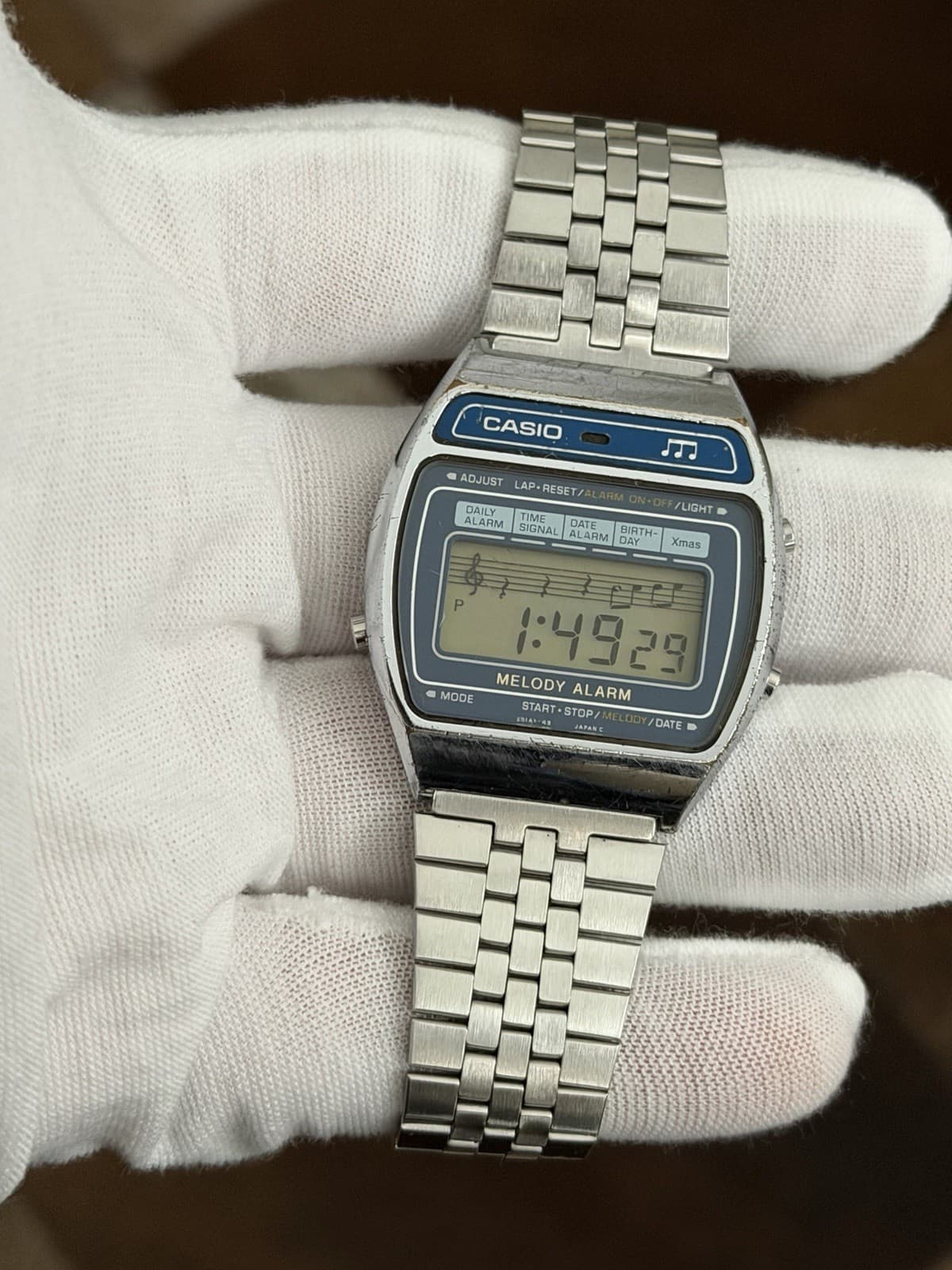 Rare Vintage Casio Melody M-1230 Men’s Digital Alarm Watch Module 82 JDM 1980s - Image 1