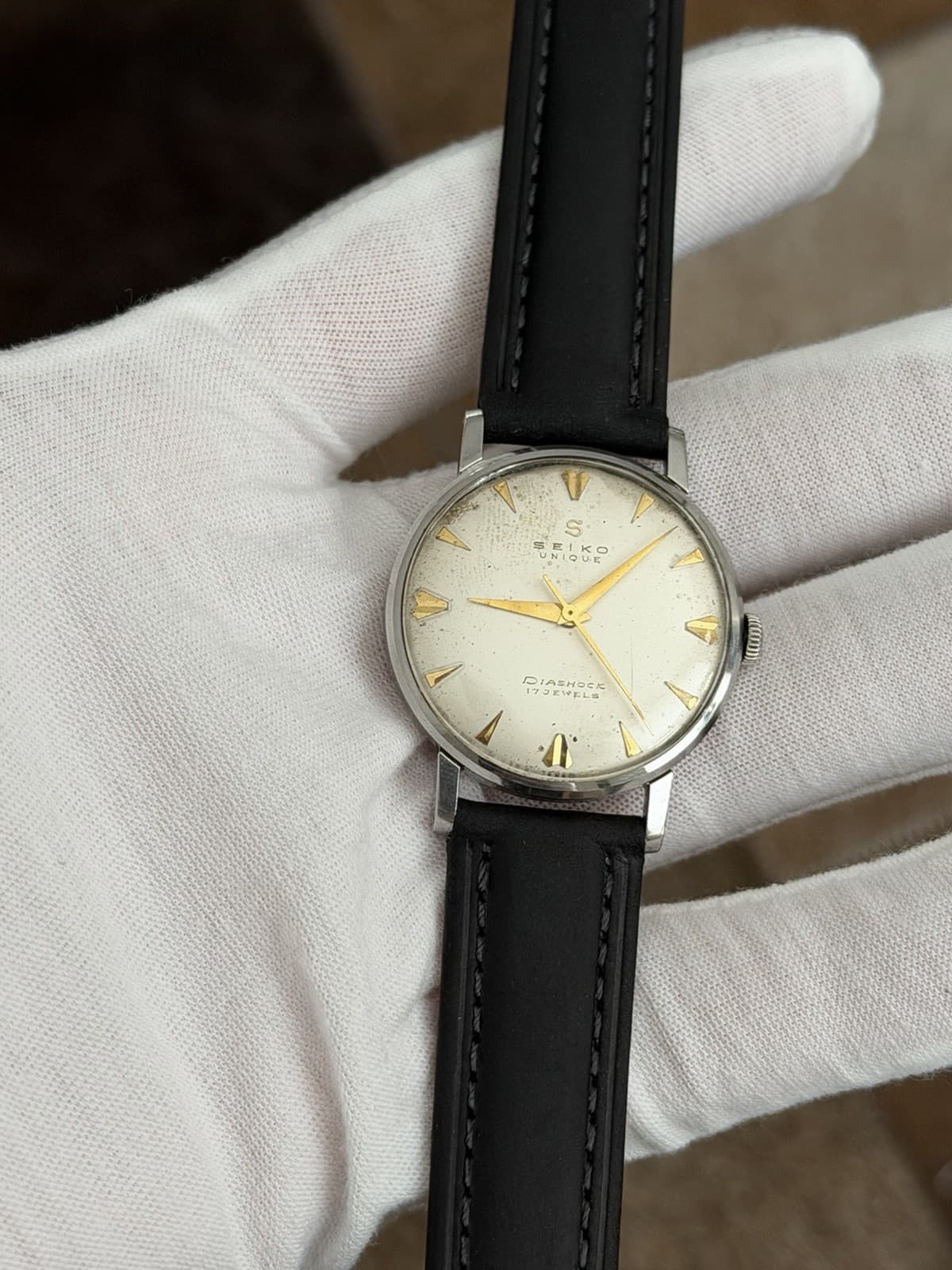 Rare Vintage Seiko Unique J13019A Seikosha 17J Men’s Classic Dress Watch JDM 50s