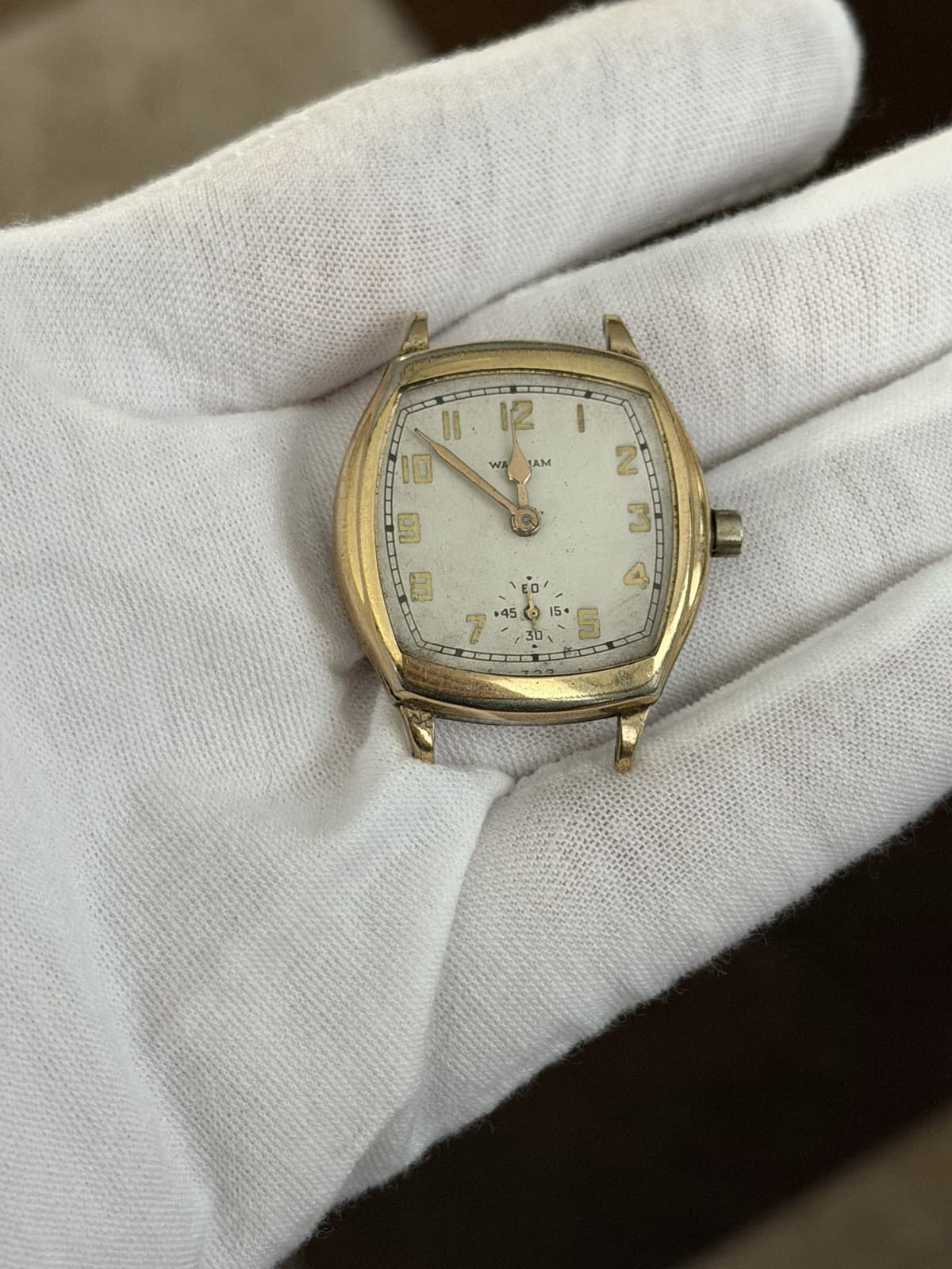 Vintage Waltham Art Deco Men’s Manual Engraved Cushion Watch 1920s - Image 1
