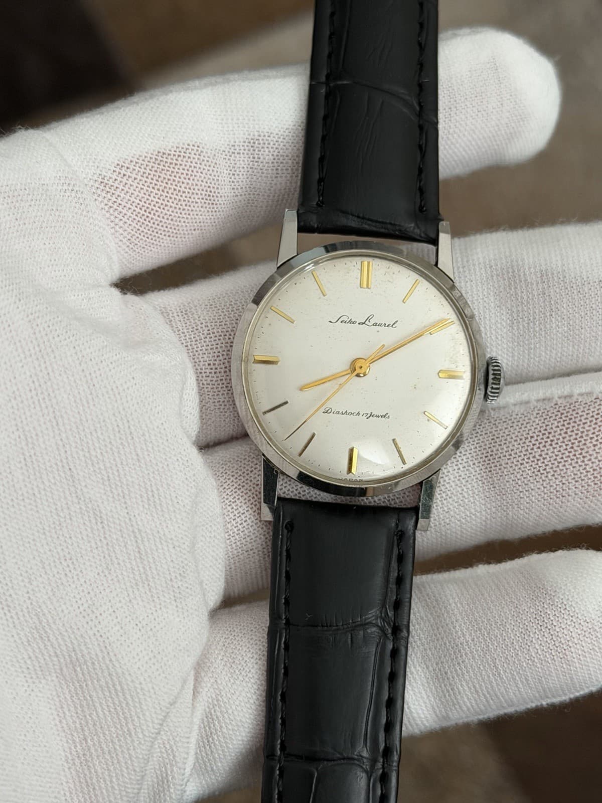 Rare Vintage Seiko Laurel J13016 Seikosha 17J Men’s Classic Dress Watch JDM 50s