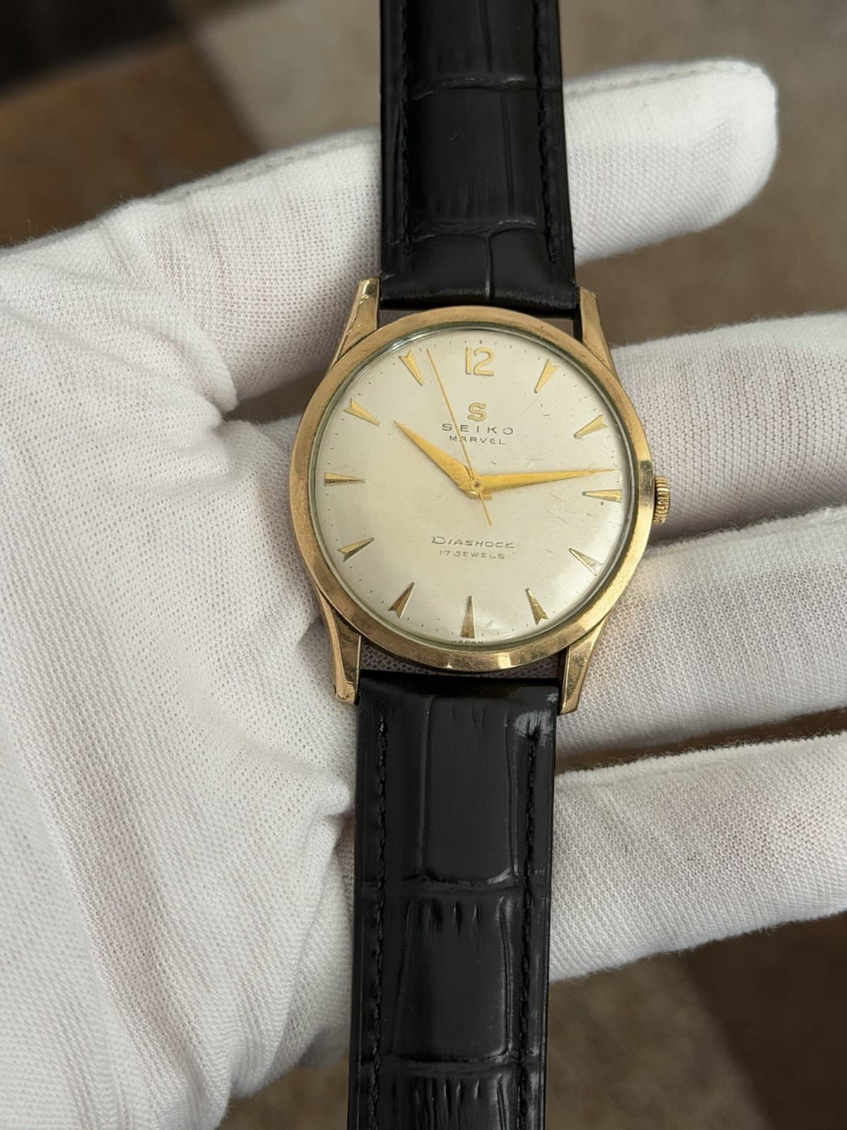 Rare Vintage Seiko Marvel J14005 Seikosha 17J Men’s Classic Dress Watch JDM 50s - Image 1