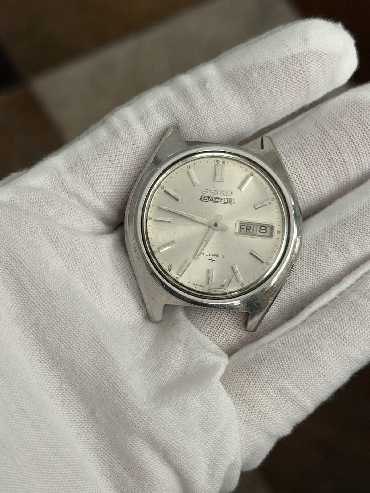 Rare Vintage Seiko 5 Actus 7019-8010 Men’s Automatic Dress Sports Watch JDM 70s