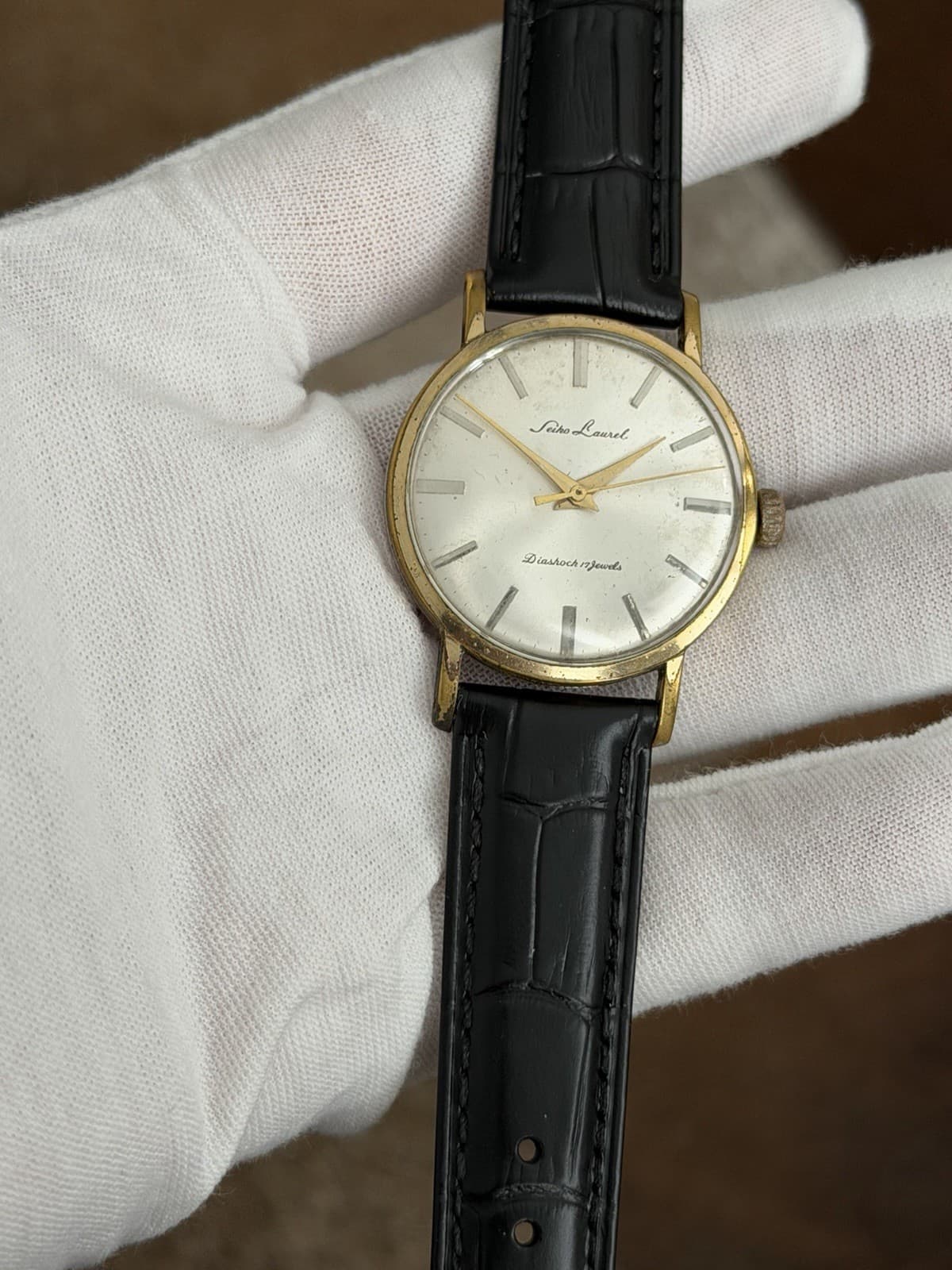 Rare Vintage Seiko Laurel Seikosha 17J Men’s Classic Dress Watch JDM 1950s