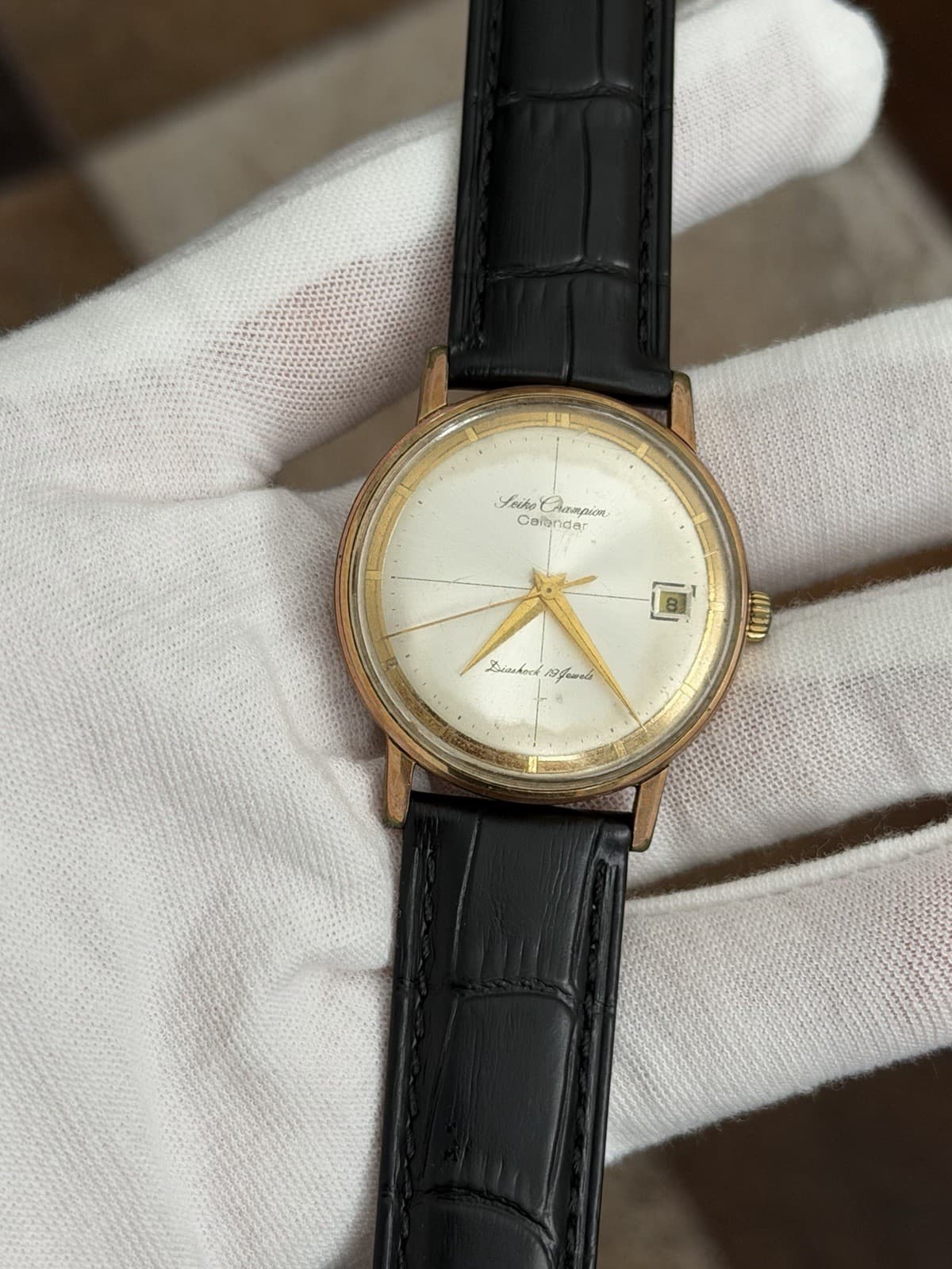 Rare Vintage Seiko Champion Calendar 150326 Men’s 19J Automatic Watch JDM 60s