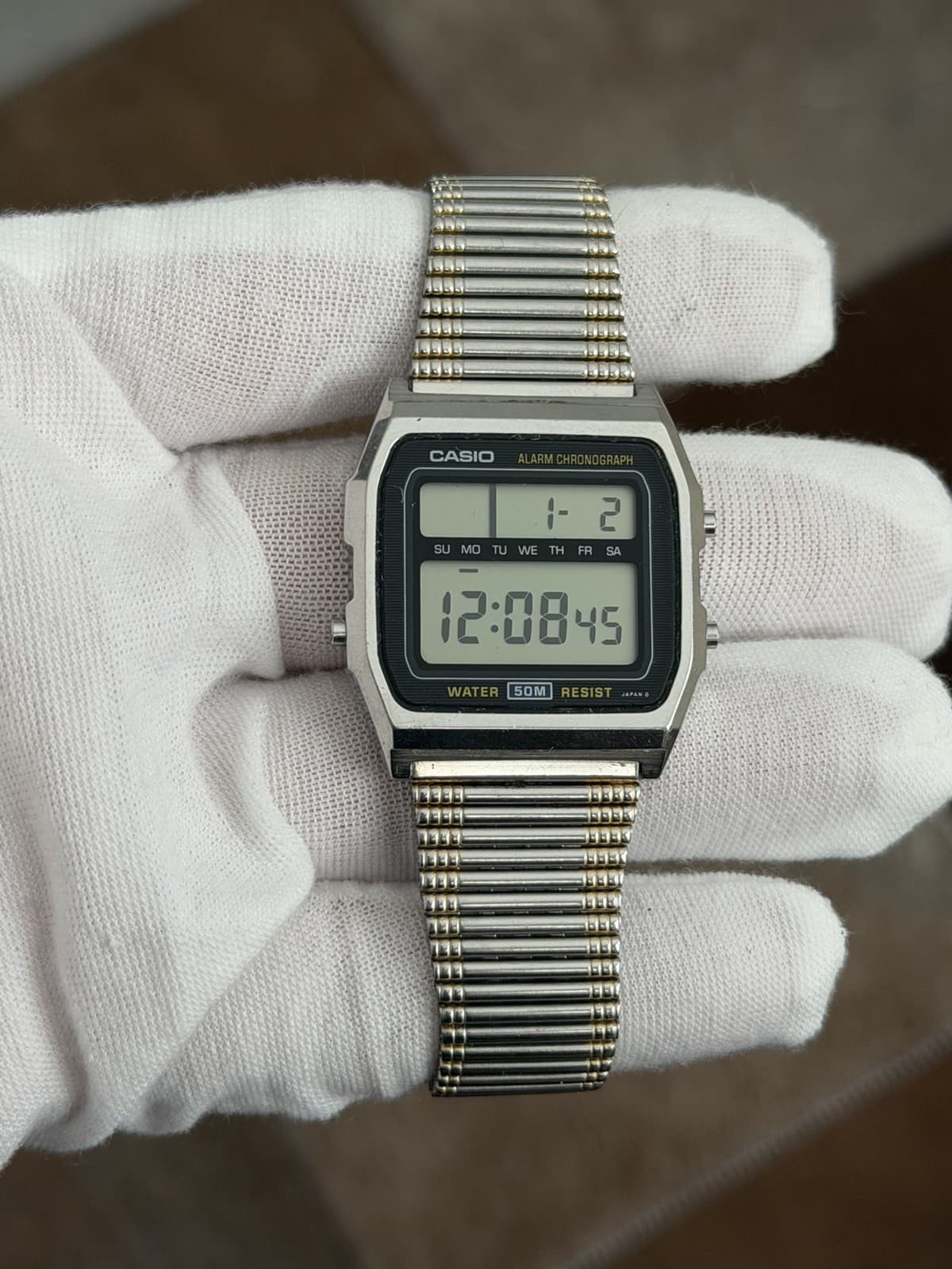 Rare Vintage Casio WS-77 Men’s Alarm Chronograph Digital Sports Watch JDM 1980s - Image 1