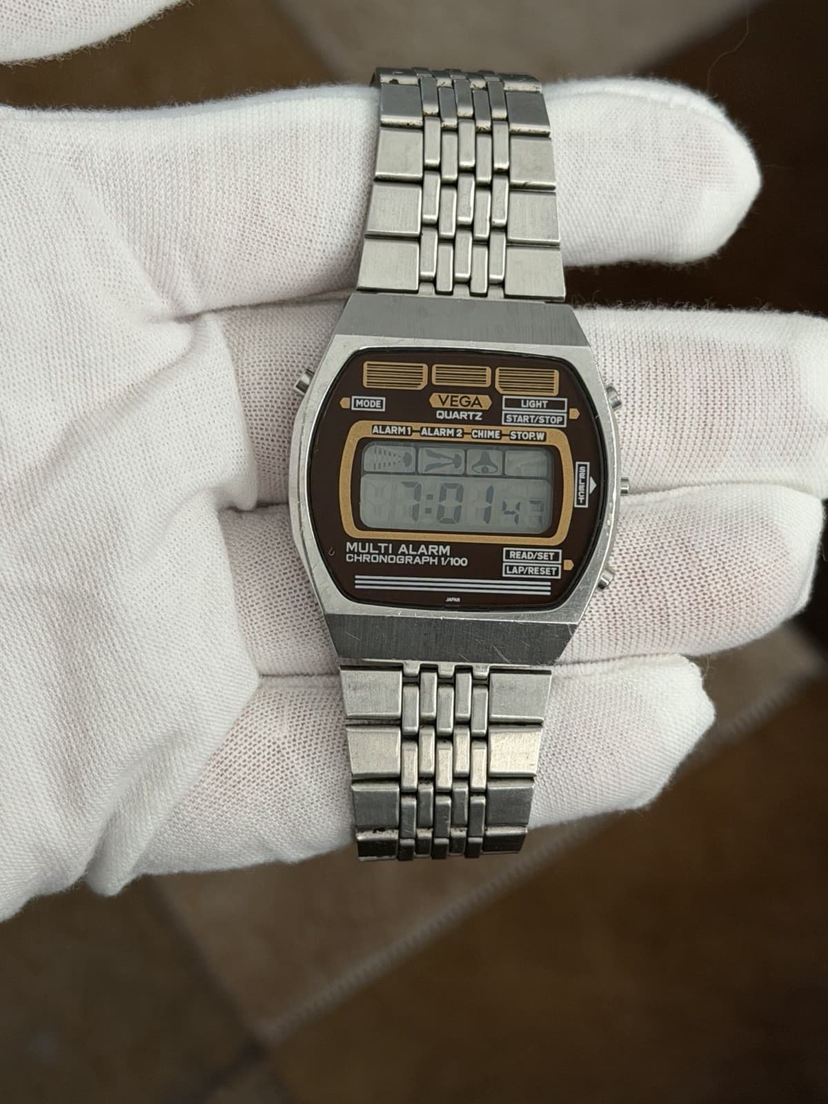 Rare Vintage Citizen Vega Alarm Chronograph Digital Watch 9248-390059 JDM 1980s - Image 1