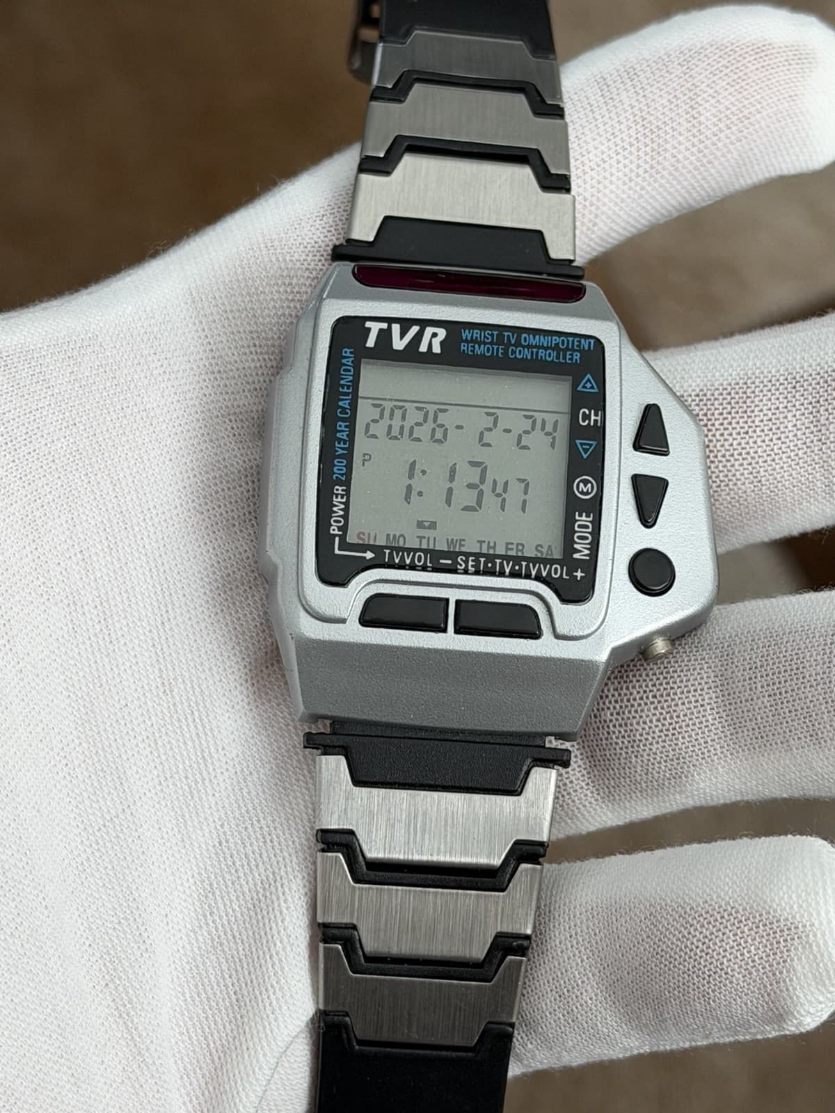 Rare Vintage TVR Wrist Remote Controller Men’s Digital Watch JDM 1990s - Image 1