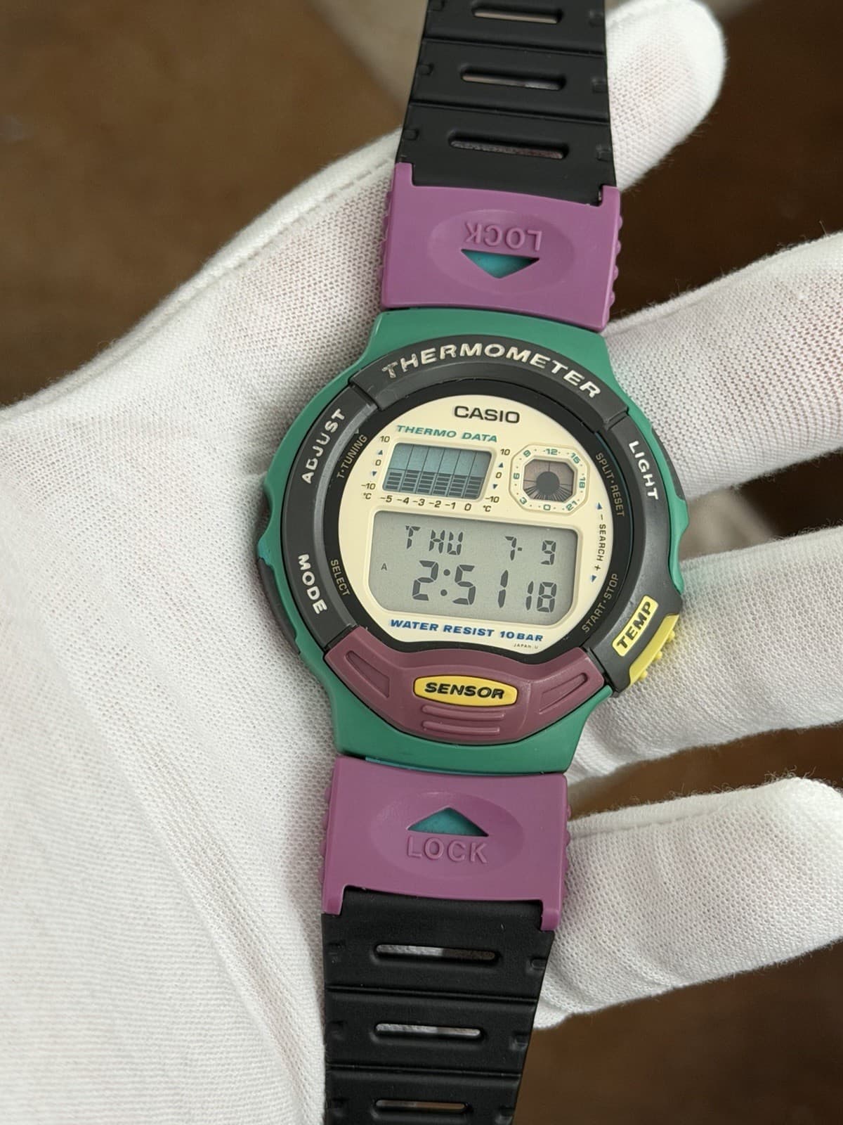 Rare Vintage Casio TSX-1200 Men’s Thermometer Digital Sports Ski Watch JDM 1990s
