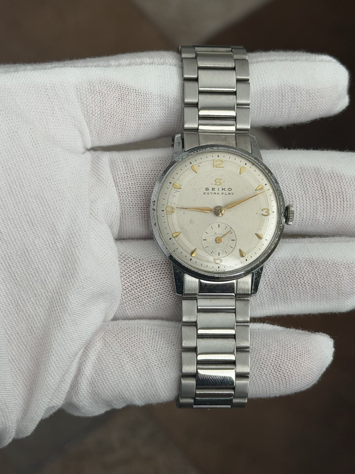 Rare Vintage Seiko Extra Flat SJ13023 Seikosha 15J Classic Dress Watch JDM 1950s