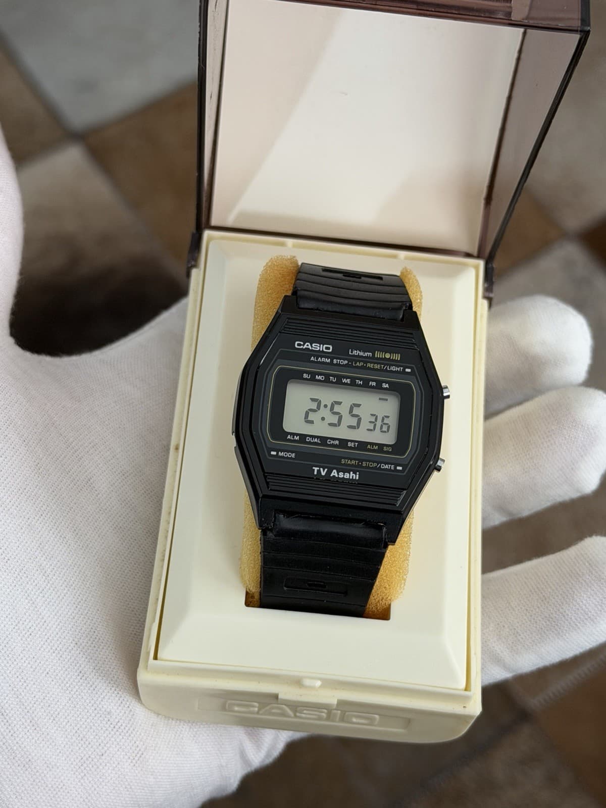 NOS Rare Vintage Casio TV Asahi F-85 Men’s Digital Sports Watch JDM 1980s