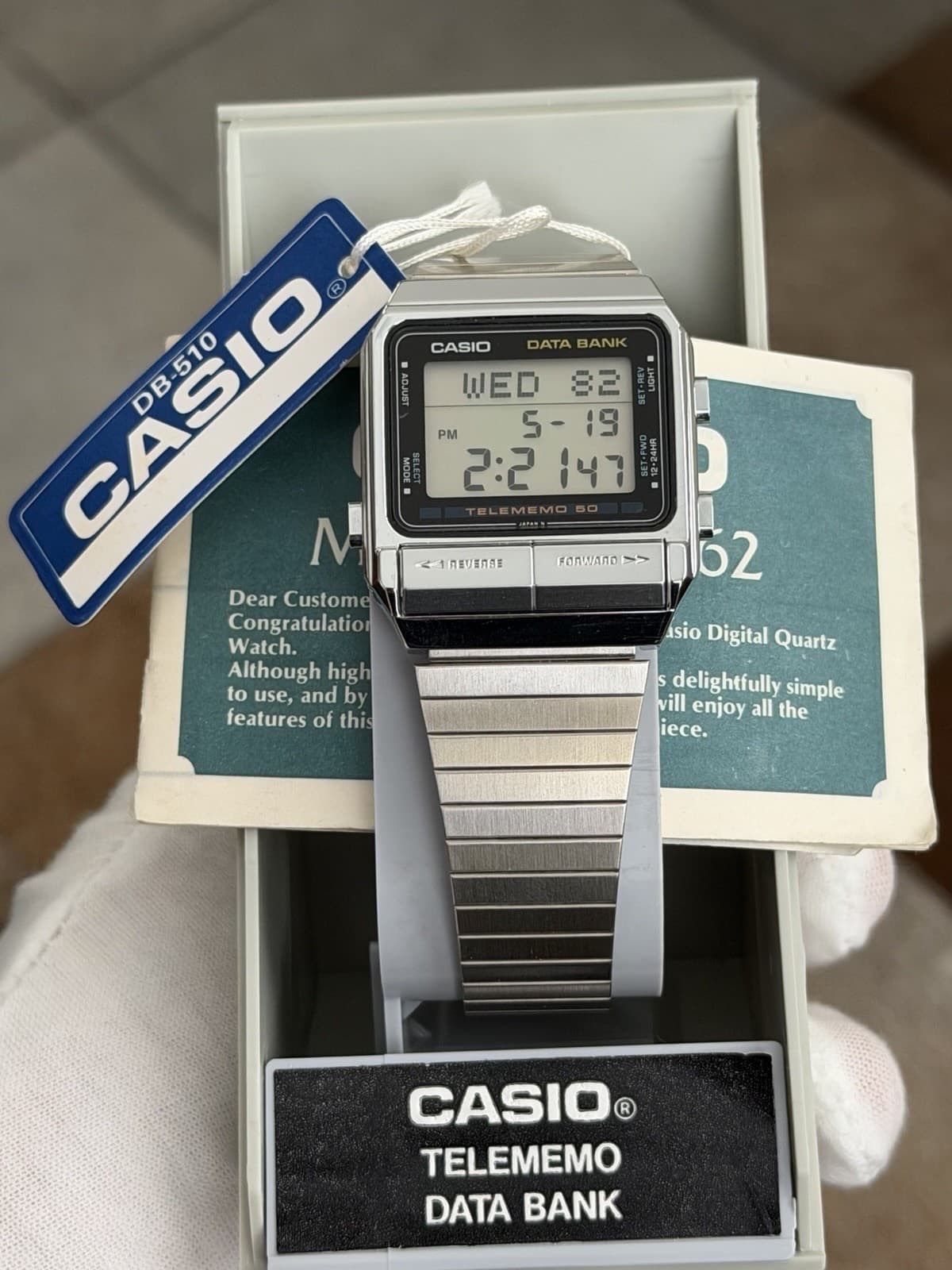 NOS Rare Vintage Casio Data Bank DB-510 Men’s Digital Watch JDM 1980s Module 262 - Image 1