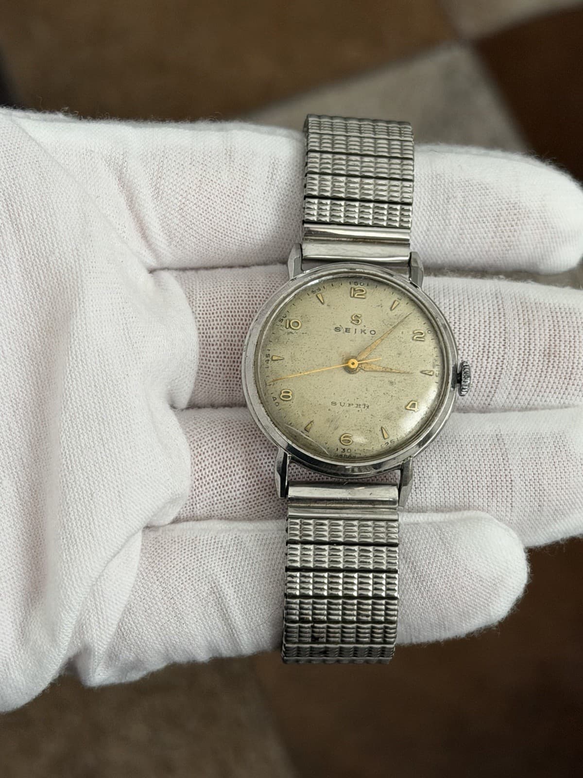 Rare Vintage Seiko Super 12056 Seikosha Men’s Manual Classic Dress Watch JDM 50s