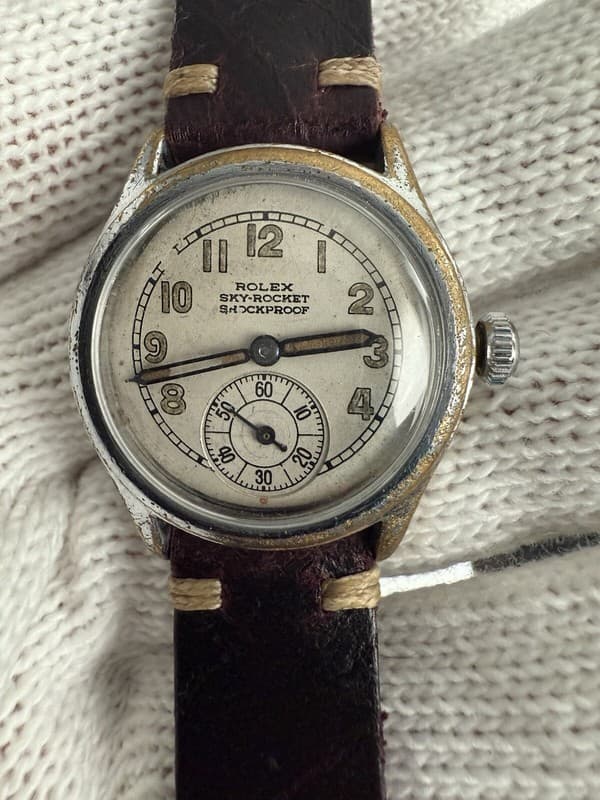 Vintage Rolex Oyster Sky Rocket WW2 Military Watch
