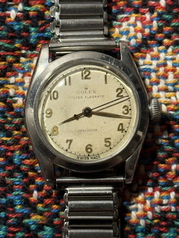 Vintage Rolex Oyster Elegante Precision WW2 Era Watch