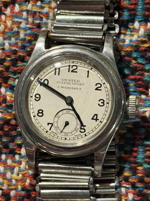 Vintage Rolex Bucherer’s Oyster Junior Sport WW2 Military Watch