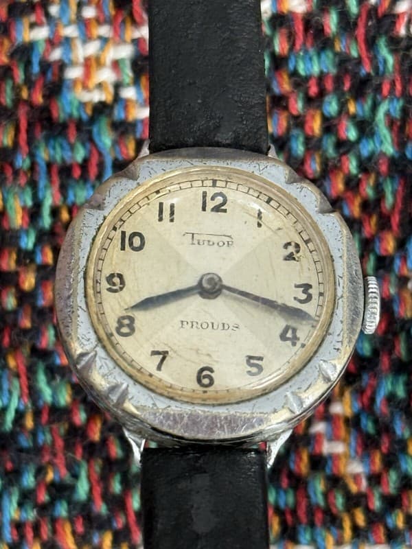 Vintage Tudor Prouds Chrome WW2 Era Watch