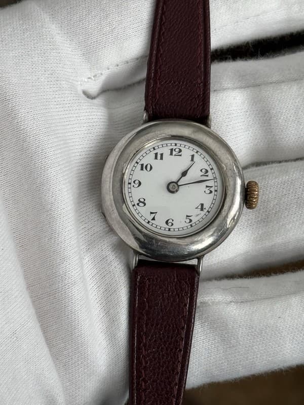 Vintage Rolex Sterling Silver Enamel Dial Cocktail Watch