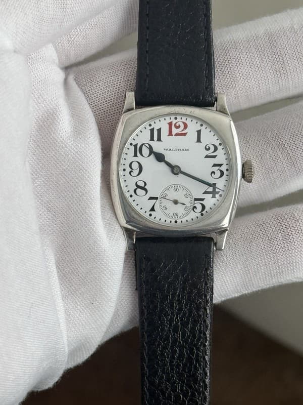 Vintage Waltham Sterling Silver Men’s Military Watch