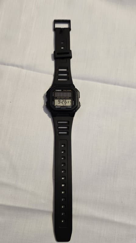 Vintage Casio AL-190W-1A Batteryless Solar Digital Watch NOS