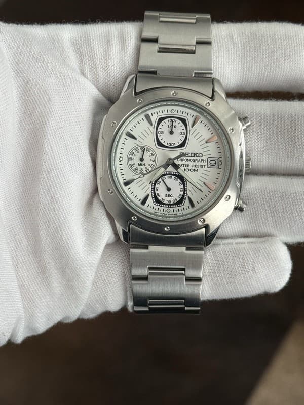 Rare Vintage Seiko Chronograph V657-9060 Men’s Sports Racing Watch JDM - Mint