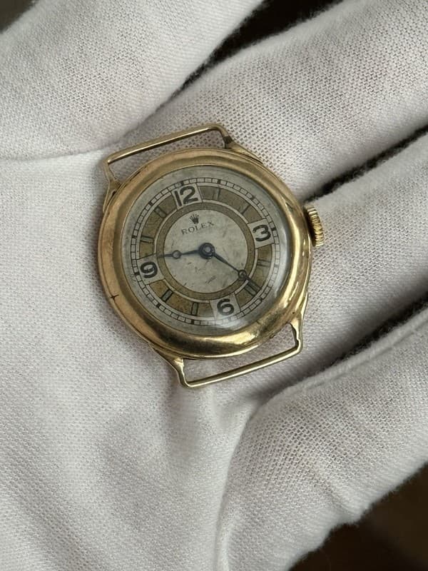 Vintage Rolex Art Deco 9k Gold Men’s Cocktail Watch - For Repair