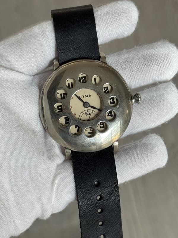 Rare Vintage Cyma WW1 Shrapnel Guard Men’s Military Trench Watch