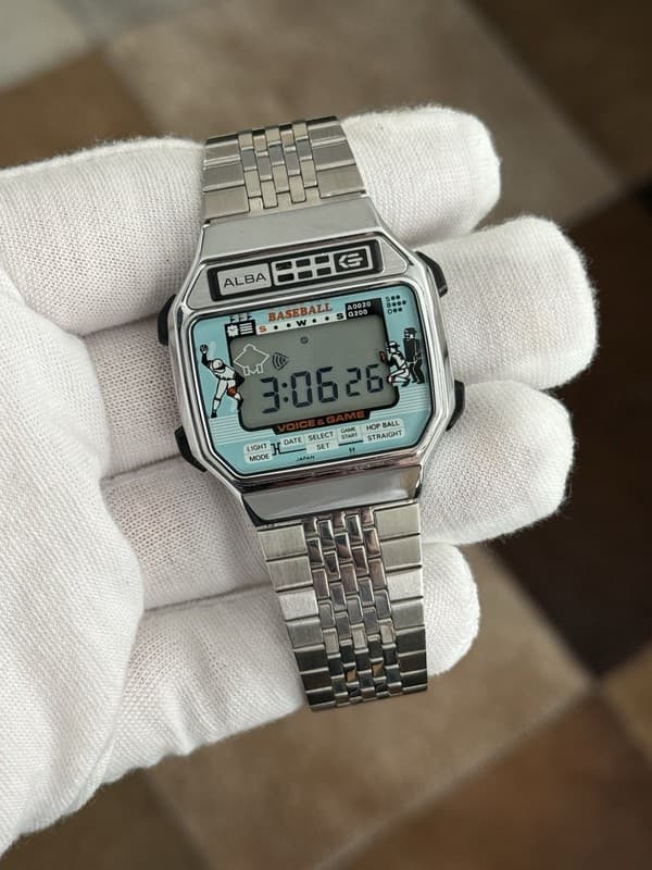Rare Vintage Seiko Alba Y822-4000 Men’s Baseball Game Digital Watch JDM - Mint