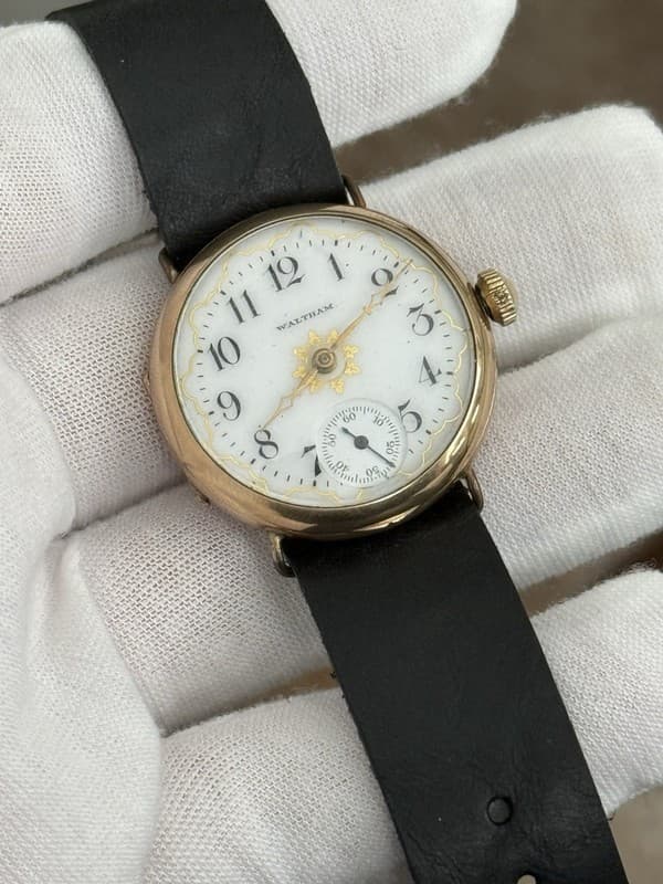 Vintage Waltham Art Deco Fancy Enamel Dial 7J Men’s Watch - Serviced & Running