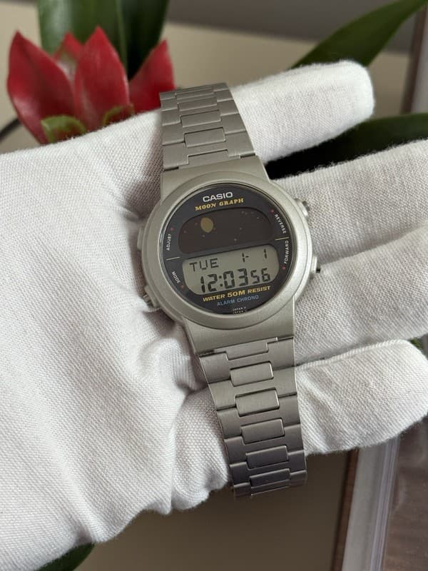 Vintage Casio Moon Graph GMW-60 Men’s Digital Astronomy Watch Module 832 – Mint