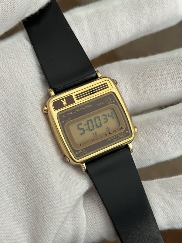 Vintage Seiko x Playboy Y486-401A Men’s Digital Alarm Watch JDM 1980s NOS