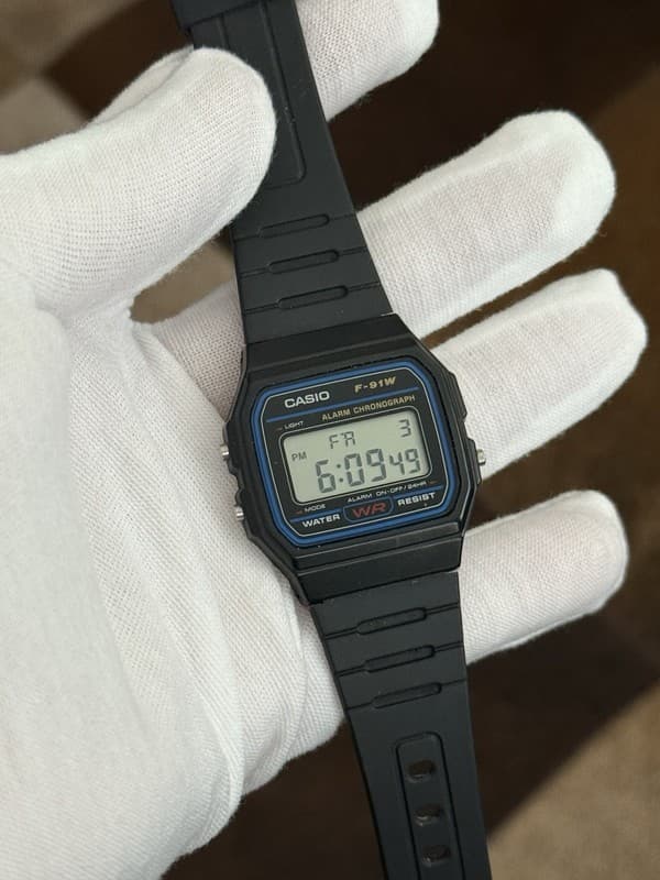 Vintage Casio F-91W Men’s Digital Alarm Watch Module 593 – Fully Functional