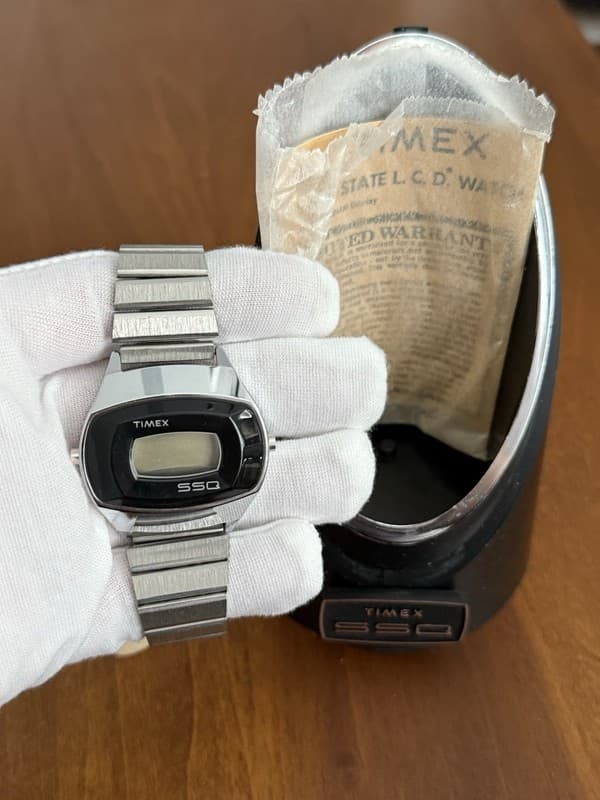 NOS Rare Vintage Timex SSQ Solid State 1970’s LCD Digital Men’s Watch - Repair